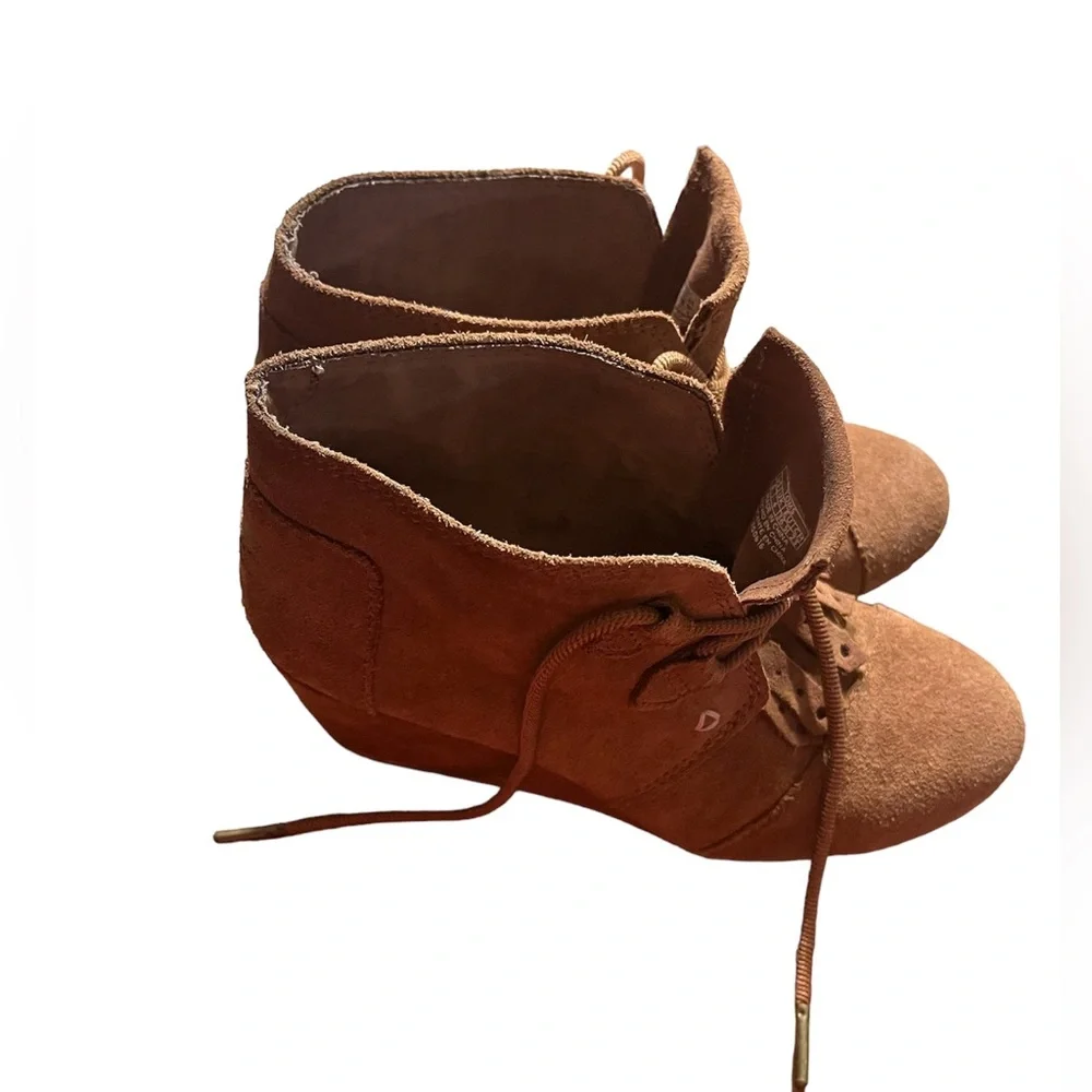 TOMS brand leather wedges. Size 6. Gently worn.